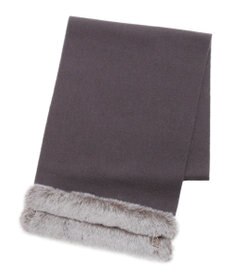 MOONBAT 【WEB限定】FURLA ウール100％×スノートップファーマフラー チャーム付き