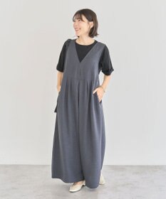 Green Parks 接触冷感麻調ゆったりサロペット