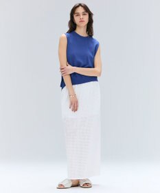 BEIGE， 【洗える】PICCOLO / パンチングドットIラインスカート