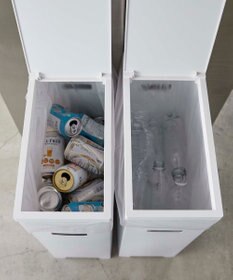 tower スリム蓋付きゴミ箱 タワー 2個組 ホワイト