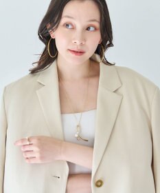 Phoebe 2wayクロスメタルパールブローチネックレス　ゴールド　セレモニー/入卒/式典