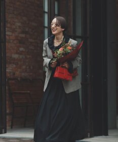 #Newans 【高山都さんコラボ】ダブルギャザーロングスカート