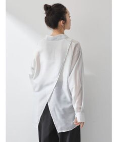 earth music&ecology バックスリットシアーシャツ