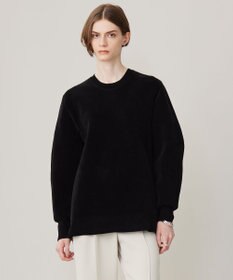 ICB L 【洗える】コットンシェニール コクーンスリーブニット