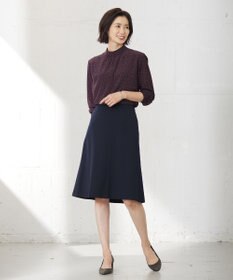 J.PRESS LADIES 【洗える】フェミニッシュパウダー dots ボウタイ ブラウス