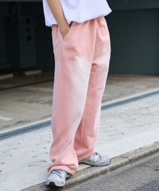 WEGO 【ウエストゴム/らくらくパンツ】アシッドウォッシュグラフィックスウェットパンツ