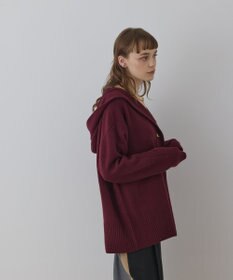 GRACE CONTINENTAL ウールフードニットカーディガン