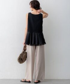 23区 【先行予約】リネンライクグロッシー ワイドパンツ