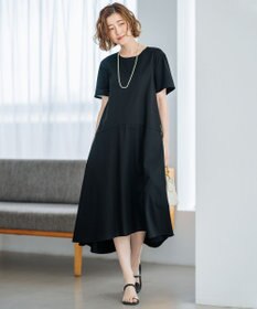 23区 【洗える】ドライコットンジャージー イレギュラーヘムワンピース