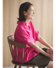 Green Parks 綿麻混スキッパーシャツ