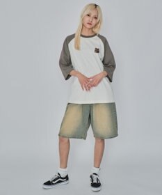 WEGO 【ユニセックス着用ITEM/MLサイズ展開】別注BENDAVISグラフィックラグランT（7S）