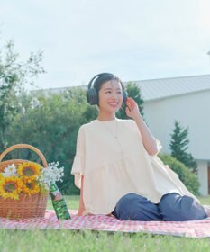 Tiaclasse 【新色追加】ギャザー切り替えフレアプルオーバー