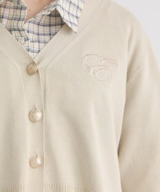 earth music&ecology ロゴ刺繍カーディガン