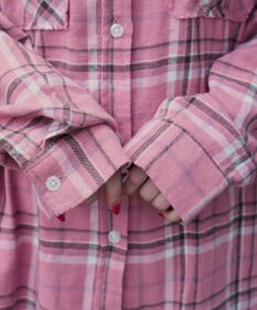 WEGO チェックBIGネルシャツ