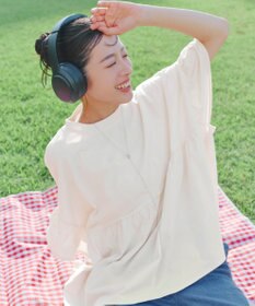 Tiaclasse 【新色追加】ギャザー切り替えフレアプルオーバー