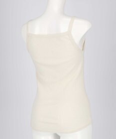 une nana cool 綿100% リブ編みコットン キャミソール