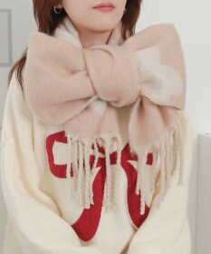 WEGO 【マフラー/ユニセックス着用】ワイドフリンジストール