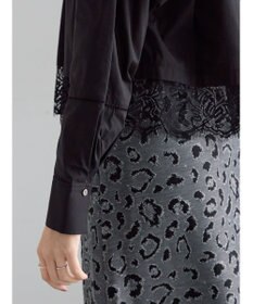 Te chichi スカラップレース切替シャツブラウス