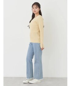 earth music&ecology ランダムリブパールニットプルオーバー