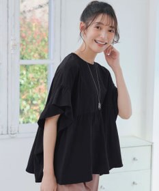 Tiaclasse 【新色追加】ギャザー切り替えフレアプルオーバー