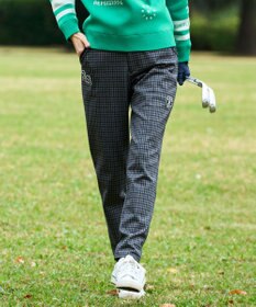 23区GOLF 【WOMEN】ガンクラブチェックテーパードパンツ