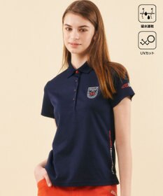 23区GOLF 【WOMEN】【吸水速乾/UVカット】グラフィカルポロシャツ
