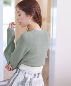 Tiaclasse 【洗える】クロップドニットボレロ