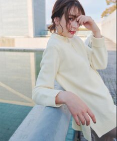 Tiaclasse L 【洗える】重ね着風ニットトップス