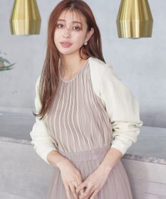 Tiaclasse 【洗える】クロップドニットボレロ