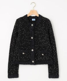 組曲 S 【組曲×setsuko sagittaire】サジテール釦ツイードニットジャケット