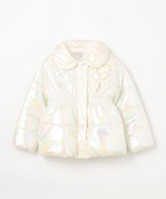 ANY KIDS パール調×フリースボア中綿コート