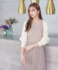 Tiaclasse 【洗える】クロップドニットボレロ