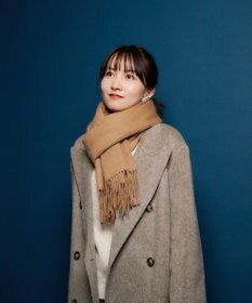 MOONBAT プラスムーンバット (+moonbat) カシミヤ100％無地ストール 洗える 190㎝×50㎝