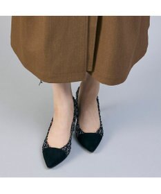 MODE ET JACOMO <MODE ET JACOMO>異素材コンビポインテッドトゥパンプス