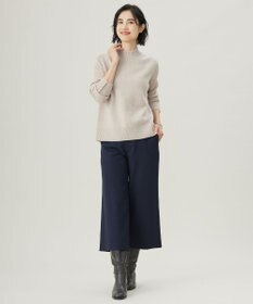 J.PRESS LADIES L 【WEB限定カラーあり・洗える】ツムギート flannel ワイド クロップド パンツ