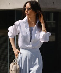 23区 【WEB&一部店舗限定】ストレッチジョーゼット ワイドパンツ