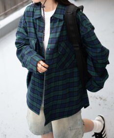 WEGO 【ユニセックス着用ITEM/SMLサイズ展開】チェックネルシャツ