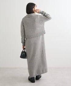 Green Parks ＳＥＴ２点ケーブルベスト＋ニットワンピース