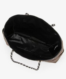 LeSportsac LARGE 2 WAY TOTE/2ウェイチョコレート/ブラックシャイン