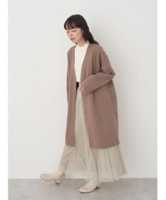 earth music&ecology 圧縮風ポンチコーディガン