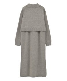 Green Parks ＳＥＴ２点ケーブルベスト＋ニットワンピース