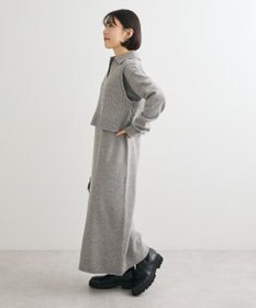 Green Parks ＳＥＴ２点ケーブルベスト＋ニットワンピース