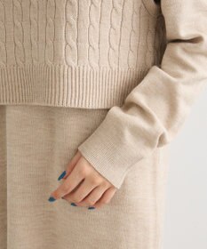 Green Parks ＳＥＴ２点ケーブルベスト＋ニットワンピース