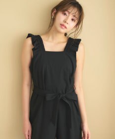 Feroux 【洗える】ショルダーフリル オールインワン