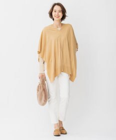 自由区 【洗える/セットアイテム】マルチWAYコンビ ニットポンチョ×プルオーバー