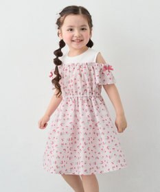 ANY KIDS 【洗濯機可能】オンオフショルダーワンピース