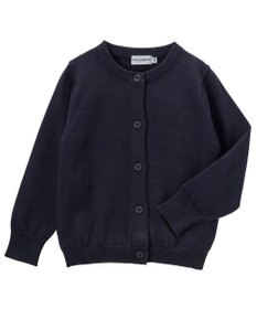 MIKI HOUSE HOT BISCUITS 【100-130cm】綿ニットクルーネックカーディガン(女の子用)