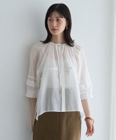 YECCA VECCA タックスリーブシアーシャツ