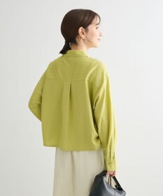 Green Parks サイドドロストショート丈シャツ（無地）