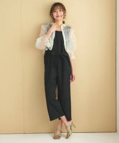 Feroux 【洗える】ショルダーフリル オールインワン